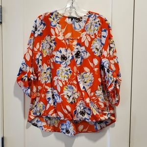 Stitch fix floral faux wrap top